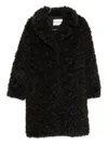 Stand Studio Camille Oversized Eco Shearling Coat In Black
