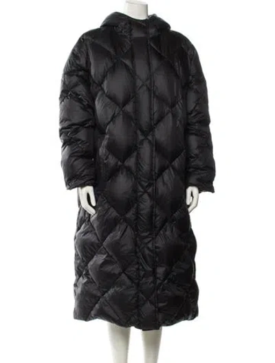 Pre-owned Stand Studio Nylon Down Coat In Black