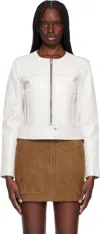 Stand Studio Off-white Cassie Leather Jacket In 90000 White