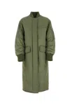 Stand Studio Long Abbie Bomber In Olive