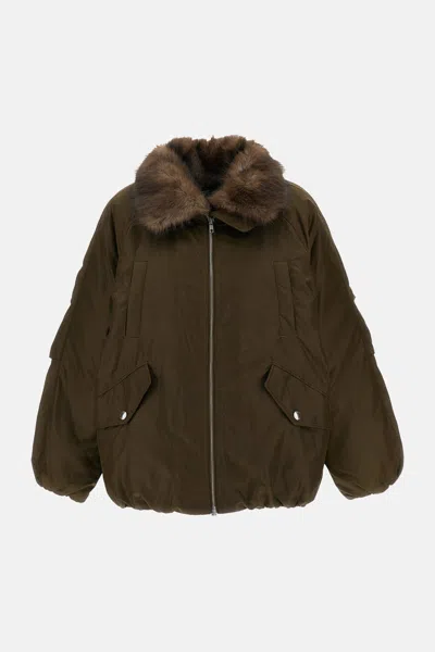 Stand Studio Padded Jacket Thilda In Green