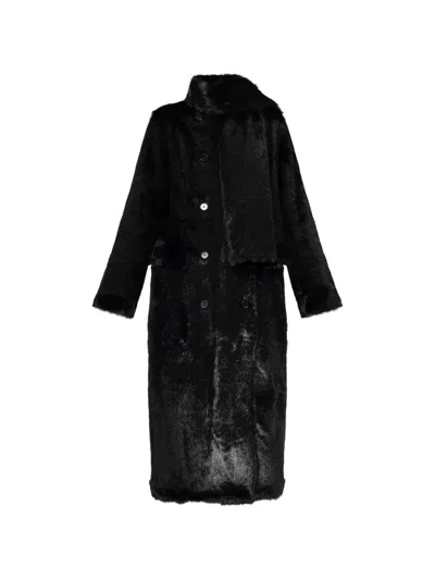 Stand Studio Palmer Faux-fur Coat In Black