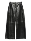 Stand Studio Panelled Leather Trousers In Black