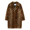 Stand Studio Leopard-print Faux-fur Coat In Multi