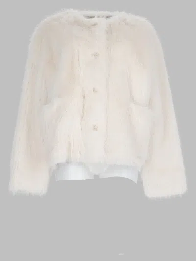 Stand Studio Polyester Stand Collar Jacket With Lined Finish In Neutral