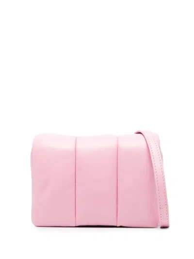 Stand Studio Quilted Leather Satchel Bag In Rosa