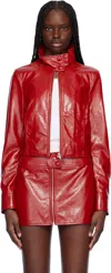 STAND STUDIO RED YAZ FAUX-LEATHER JACKET