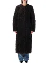 Stand Studio Carolina Long Curly Faux-fur Coat In Brown