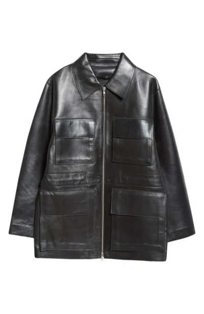 Stand Studio Reyna Leather Jacket In Black