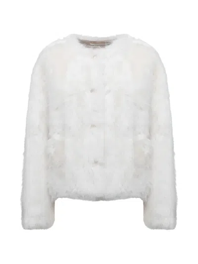 Stand Studio Round-neck Jacket In White