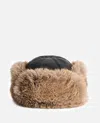 Stand Studio Zephyra Headband In Fur In Brown