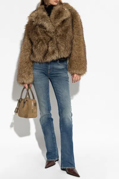 Stand Studio Samara Faux Fur In Brown