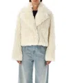 Stand Studio Lapel Long-sleeved Casual Jacket In Beige