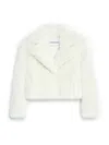 Stand Studio Lapel Long-sleeved Casual Jacket In Cream