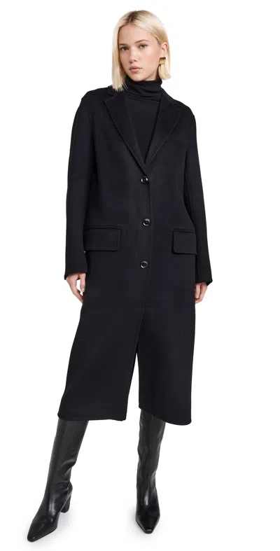 Stand Studio Black Savile Coat In 89900 Black