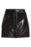 STAND STUDIO SEONA SUEDE & LEATHER PANEL MINISKIRT