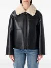 Stand Studio Shearling Collar Jacket In Black