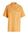 Stand Studio Shirt With Pockets And Collared Neck In Yellow
