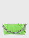 Stand Studio Rectangular Green Lamb Leather Panel Bag In Green