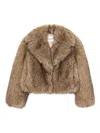 Stand Studio Smara Faux Fur Jacket In Brown