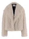 Stand Studio Smara Faux Fur Jacket In Neutral