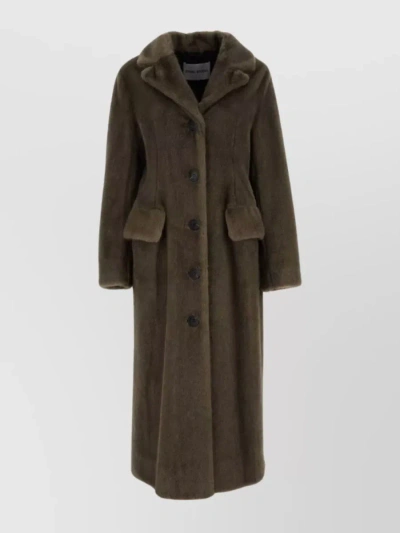Stand Studio Sophisticated Faux Fur Coat In Brown