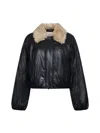 Stand Studio Black Fran Faux-leather Bomber Jacket In Black