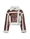 Stand Studio Brown & Off-white Kristy Faux-shearling Jacket In Tan/off White
