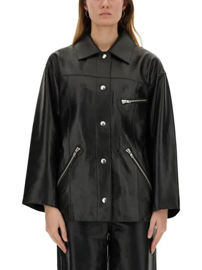 Stand Studio Stand Elisia Leather Jacket In Black
