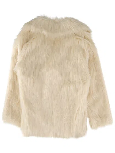 Stand Studio Stand Faux Fur Coat In White