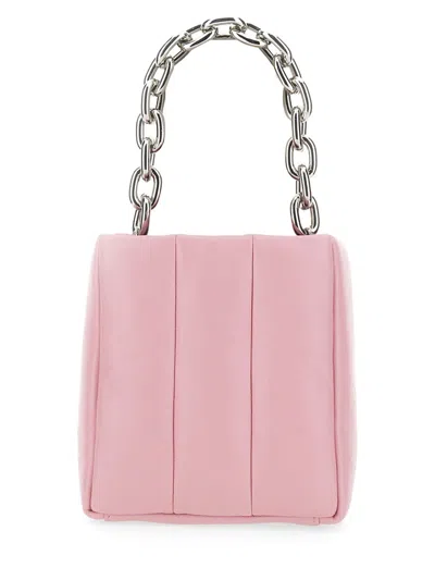Stand Studio Stand Mini Handbag With Chain Handle And Adjustable Strap In Pink