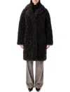Stand Studio Camille Oversized Eco Shearling Coat In Brown