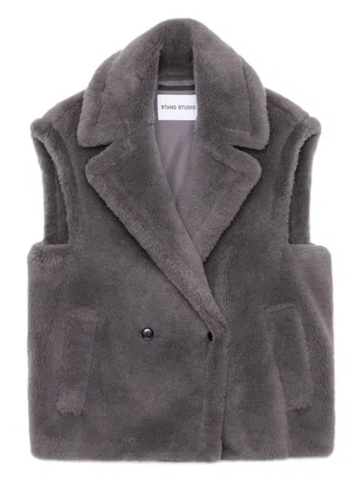 Stand Studio Grey Polyester Jacket In Gray