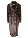 Stand Studio Structured Tailored Harper Coat With Refined Finish In Brown