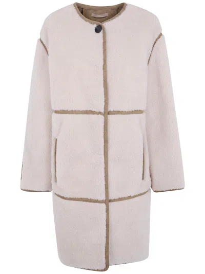 Stand Studio Teddy Coat "marie" In White