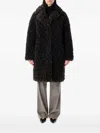 Stand Studio Camille Oversized Eco Shearling Coat In Brown