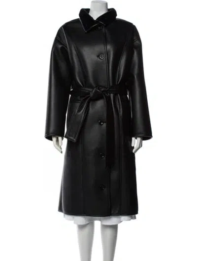 Pre-owned Stand Studio Trench Coat In Black