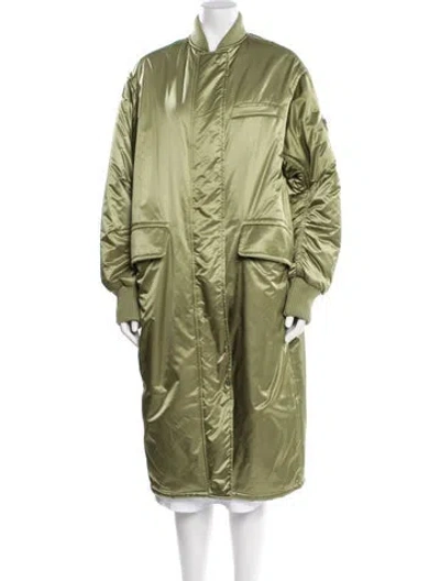 Pre-owned Stand Studio Trench Coat In Green