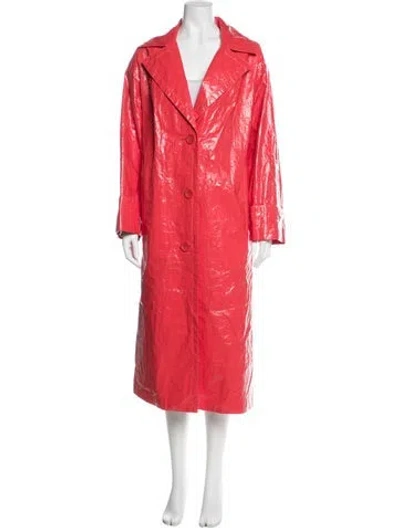 Pre-owned Stand Studio Trench Coat In Red