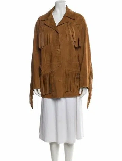 Pre-owned Stand Studio Utility Jacket In Brown