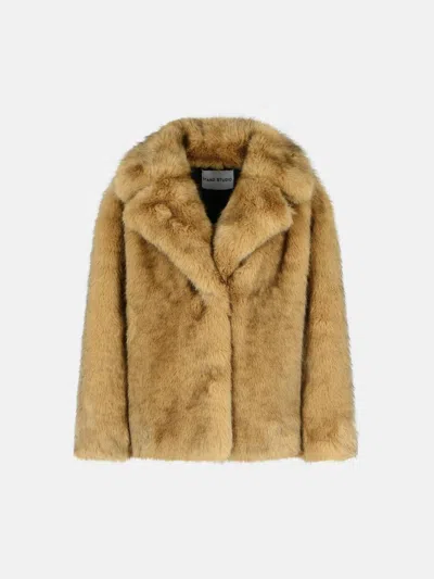 Stand Studio 'valentina' Brown Faux Fur Jacket
