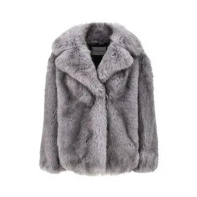 Stand Studio 'valentina' Faux Fur Jacket In Gray