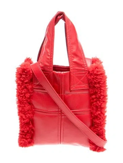 Pre-owned Stand Studio Vegan Leather Shoulder Bag In Red