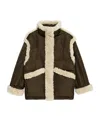 Stand Studio Khaki Dorothy Faux-shearling Down Jacket In Green