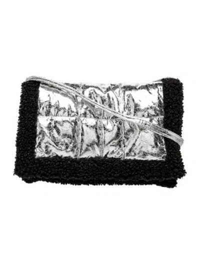 Pre-owned Stand Studio Vinyl Shoulder Bag In Metallic/silver