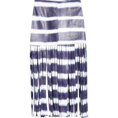 Stand Studio Viviana Fringe Skirt In Ocean Tie Dye