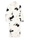 Stand Studio Double-breasted Faux-fur Coat With Cow Pattern In Black