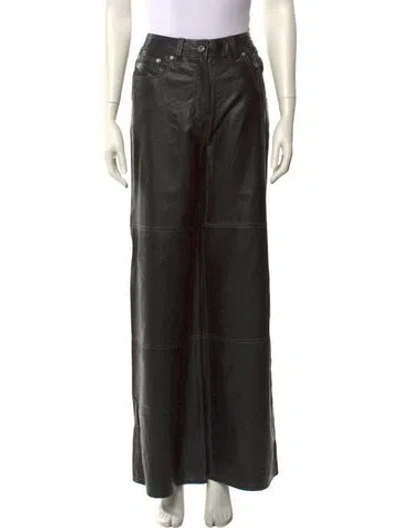 Pre-owned Stand Studio Wide Leg Pants In Black