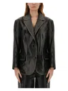 Stand Studio Suit-style Leather Jacket In Dark Brown
