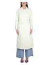 Stand Studio Emily Double-breasted Belted Trench Coat In Green